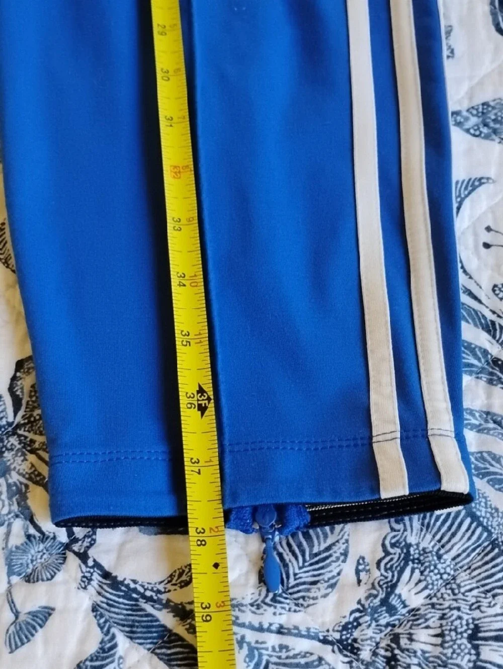 Vintage late 90's adidas Royal Blue Joggers with White Three-Stripes